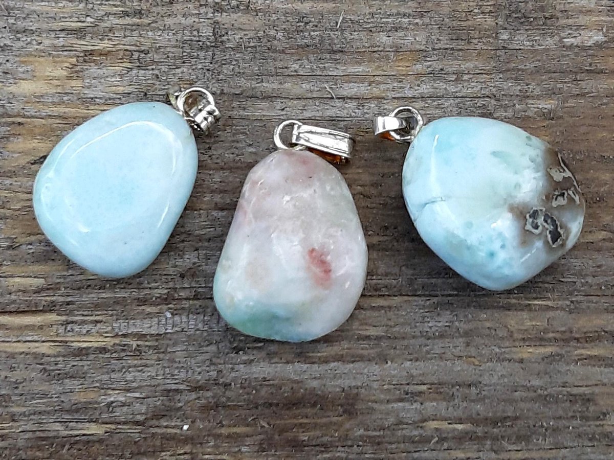 Edelsteen Larimar hanger